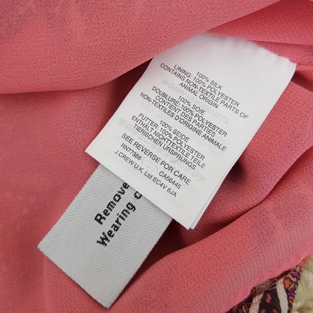 J Crew Ruffle Front Paisley Chiffon Top - Picture 8 of 8